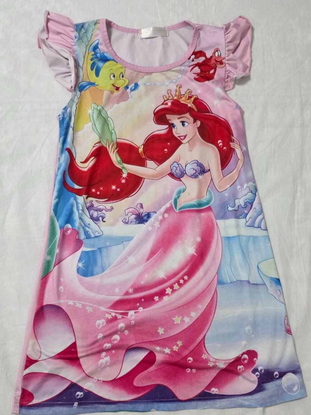 Zhi Xuan Tong Disney Ariel Little Mermaid Girls Nightgown Size 130 Pink